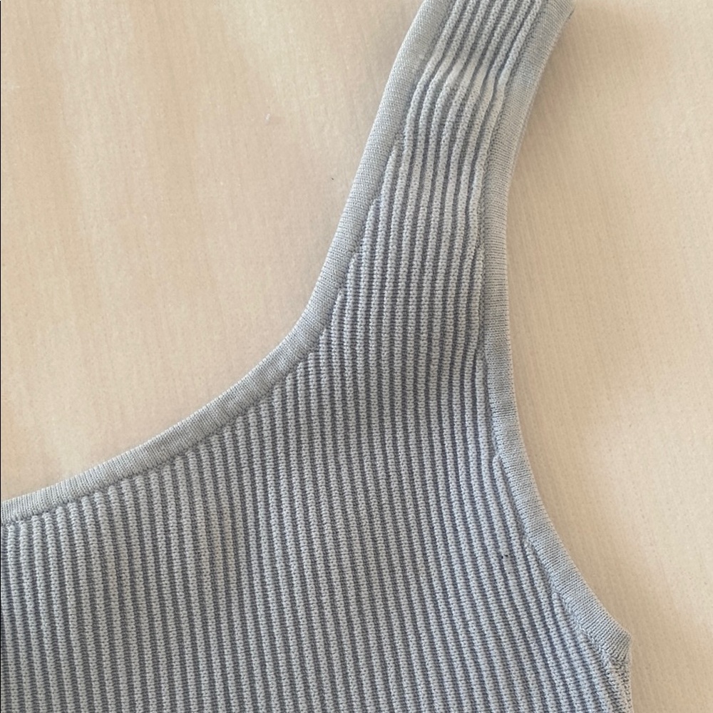Babaton One-Shoulder Ribbed Top in Light Blue - Picture 5 of 5